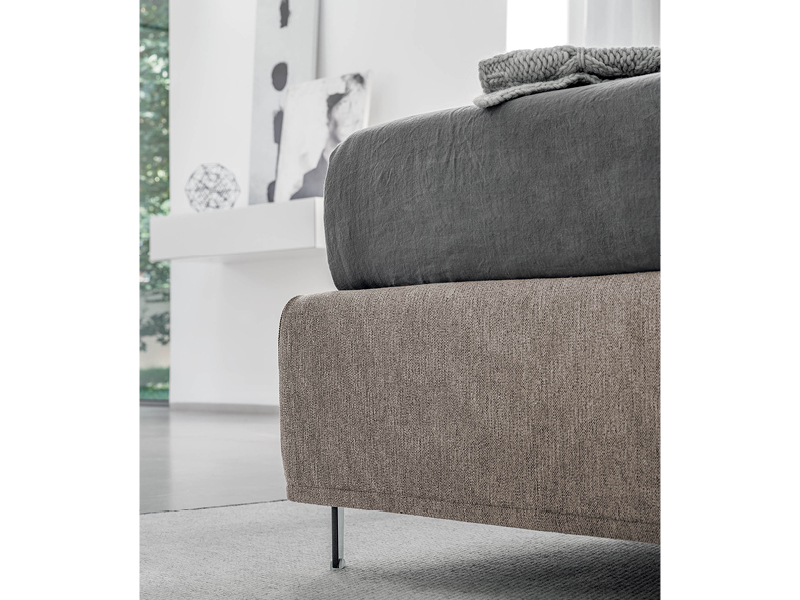 Pouf Simple ecopelle grigio grigio in ecopelle stile